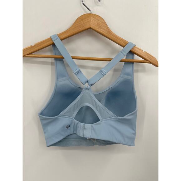 Athleta High Impact Racer Back Style Sports Bra Light Blue Size 34DD - Picture 2 of 3